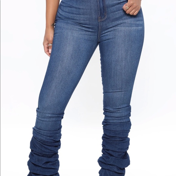 stacked skinny jeans dark wash - Picture 6 of 7